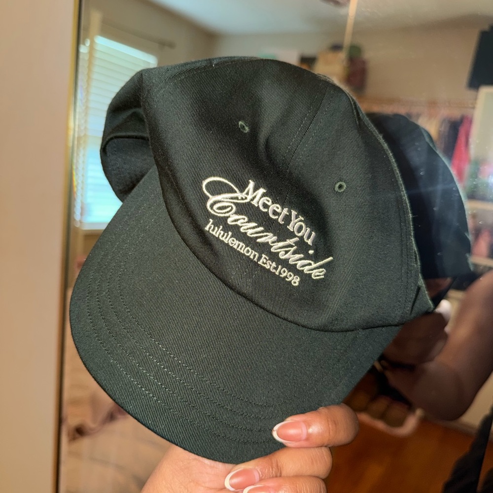 Lululemon Forest Green Embroidered Script Cap